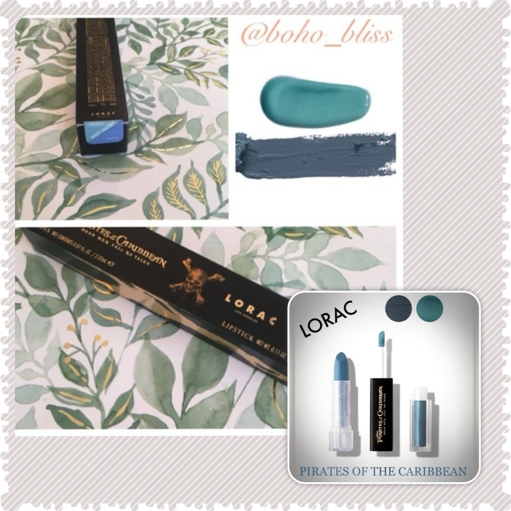 LORAC | Pirates of the Caribbean Ahoy-matey Lipstick Lipgloss Duo Blue NWT